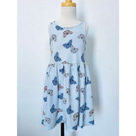 3/$30 H&M Kids Toddler Girls 4/5 Butterfly Print Tank Knit Dress As Is - Picture 3 of 8